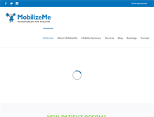 Tablet Screenshot of mobilizemephysio.com